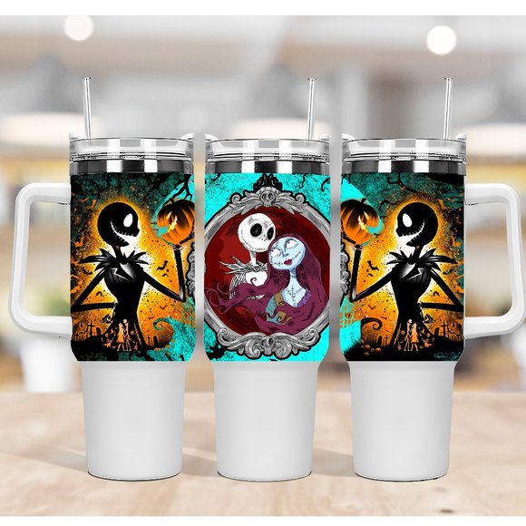 Custom made Disney Nightmare before Christmas Tumbler Brand New 40 oz double wal - Picture 11 of 13